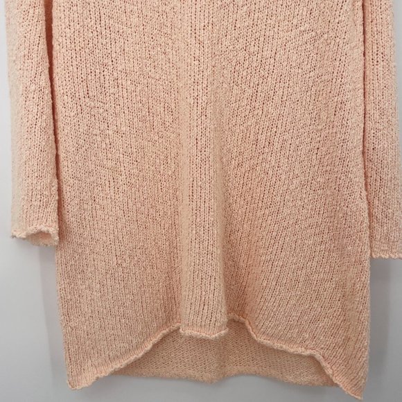 J. Jill Open Knit Sweater Size XL X-Large Cotton Nylon Peach Pink Womens - Picture 2 of 5